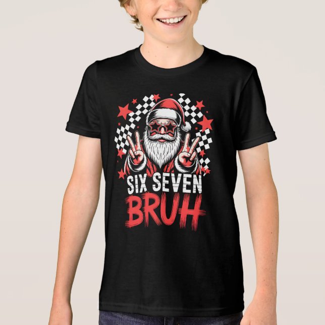 Cool Santa with sunglasses - Six Seven BRUH (Frente)