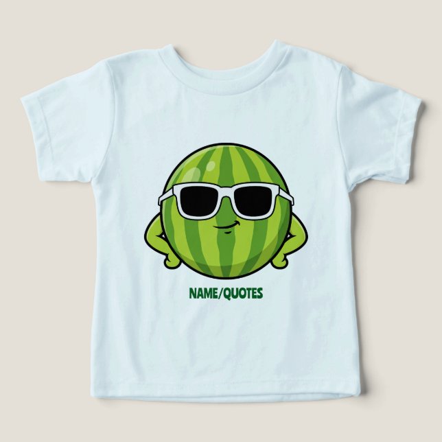 Cool Watermelon Sunglasses Cartoon Graphic (Design frontal)