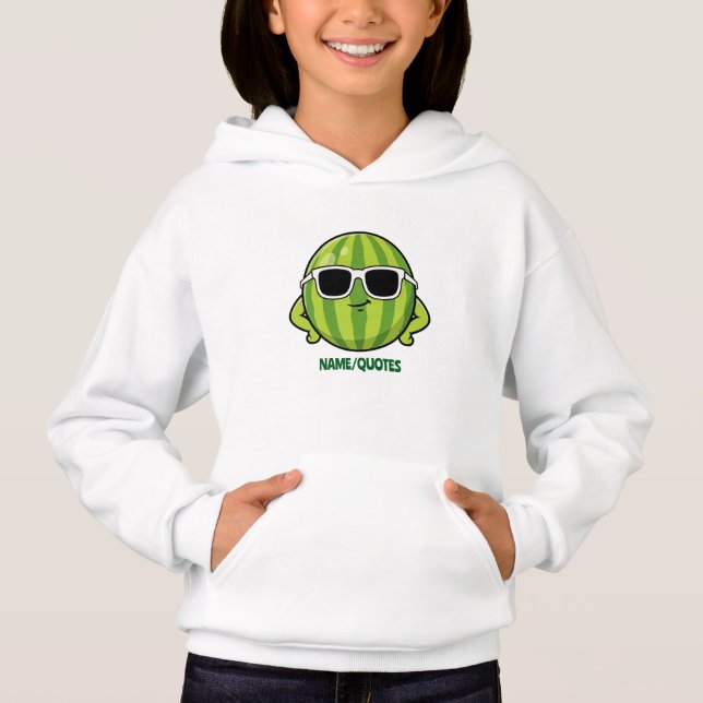 Cool Watermelon Sunglasses Cartoon Graphic (Frente)