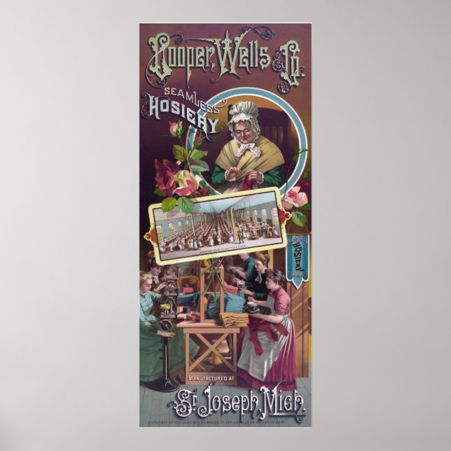 Cooper, Wells & Co. Poster de hospedaria sem costu (Frente)