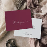 Coordenada de Aquarela Moderna | Cartões de agrade<br><div class="desc">Este cartões de agradecimentos vermelho de coordenação aquática moderno é perfeito para um casamento contemporâneo na moda. O simples design vermelho-burgundy e branco apresenta uma tipografia exclusiva de letras industriais, com estilo boho moderno. Personalizável em qualquer cor. Mantenha o design mínimo e elegante, como está, ou personalize-o adicionando seus próprios...</div>