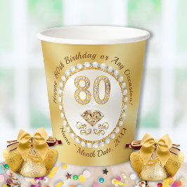 Copas de 80, Pérolas de Marfim, Douradas,