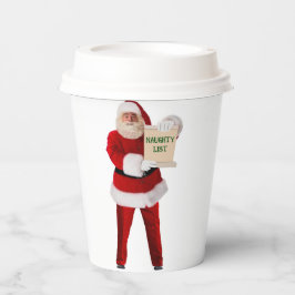 Copas de papel da lista travessa de papais noeis