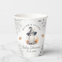 Copas de papel do Chá de fraldas do Halloween Ghos