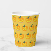Copas de papel Jack-O'-Lanterna