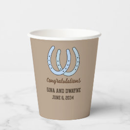 Copas de Papel Personalizado de Casamento de Ferra