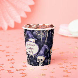 Copas de Papel Personalizado de Halloween Púrpura
