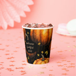 Copas de Papel Personalizado do Autumn Pumpkin