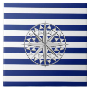 Copassagem do estilo cromo em faixas náuticas