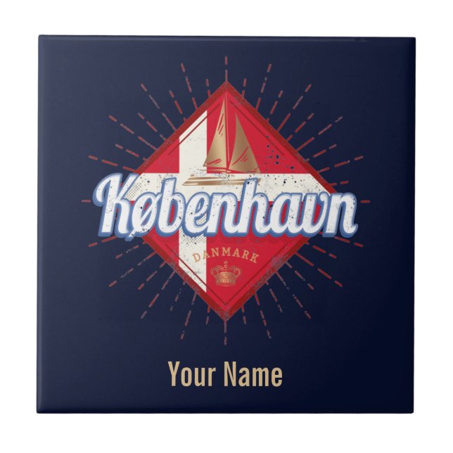 Copenhaga Capital Dinamarca - Navio retrô à vela (Frente)