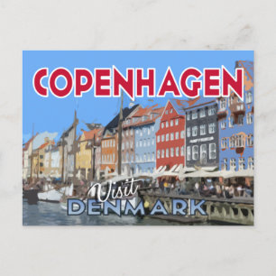 Copenhagen, Dinamarca, cartão postal da serie Visi