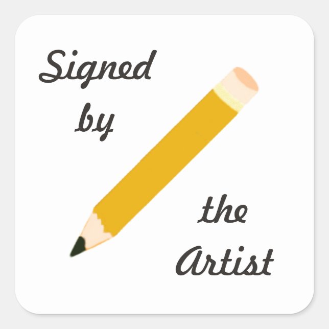 Cópia Assinada - Artista - Etiquetas Quadradas (#5 (Frente)
