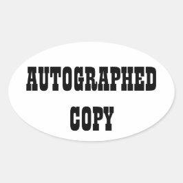 Cópia Autografada - Etiquetas Oval (# 9)