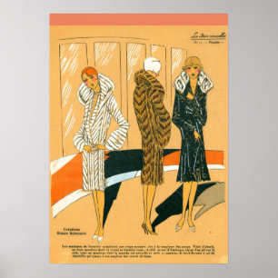 Cópia do anúncio da moda Poster francesa: Casaco
