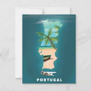 Cópia do poster de viagens do mapa de Portugal