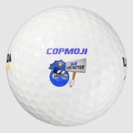CopMoji - Vidas Azuis Importam Bolas de Golfe 3 Pa