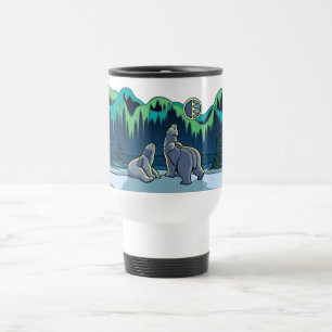 Copo ártico do urso polar da caneca de viagem do