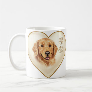 Copo da caneca de café do cão do golden retrieve