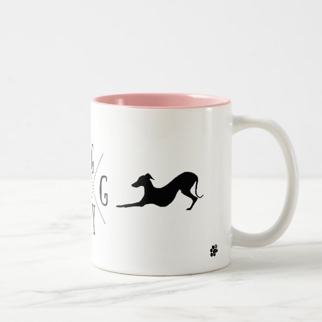 Copo da caneca do cão do galgo italiano (Direita)