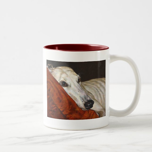 Copo da caneca do cão do salvamento do galgo da (Direita)