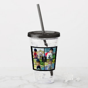 Copo De Acrílico 4 Colagem Personalizada de Fotos com Monograma