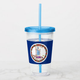 Copo De Acrílico Acrylic Tumbler com bandeira da Virgínia