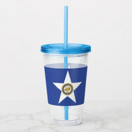 Copo De Acrílico Acrylic Tumbler com bandeira de Houston, Texas