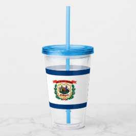 Copo De Acrílico Acrylic Tumbler com bandeira de West Virginia