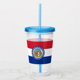 Copo De Acrílico Acrylic Tumbler com bandeira do Missouri