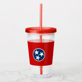 Copo De Acrílico Acrylic Tumbler com bandeira do Tennessee