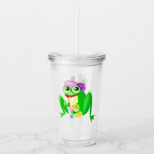 Copo De Acrílico Acrylic Tumbler com Sapo Feliz - Divertido
