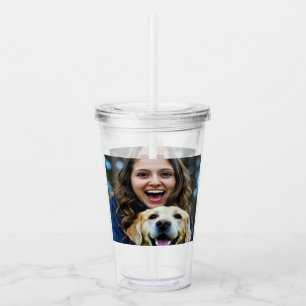 Copo De Acrílico Adicionar Foto Personalizada do Labrador Retriever