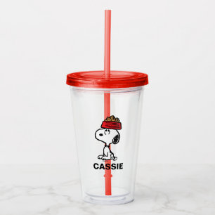 Copo De Acrílico Amendoins Snoopy Balancing Adicione seu nome