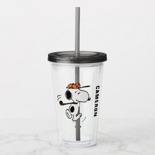 Copo De Acrílico Amendoins Snoopy Golf Swing