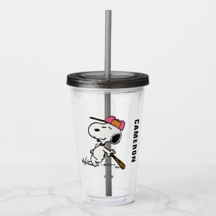 Copo De Acrílico Amendoins Snoopy no Bat