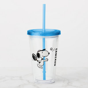 Copo De Acrílico Amendoins Snoopy Plays Tênis