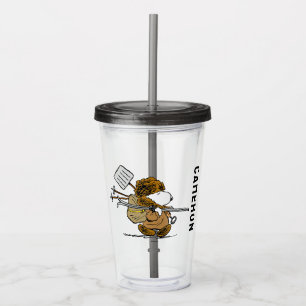 Copo De Acrílico Amendoins Snoopy Snow Warrior