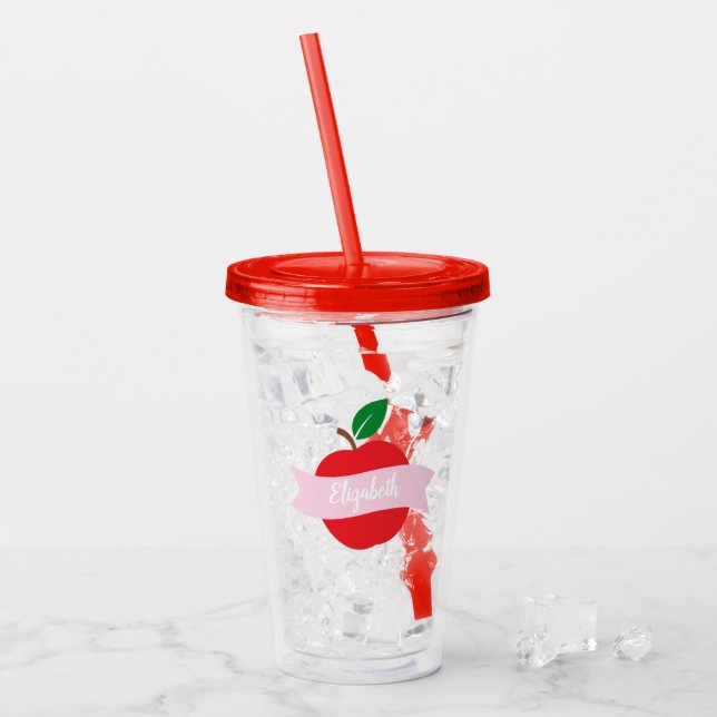 Copo De Acrílico Apple Of Our Eye Girls Birthday (Gelo frontal)