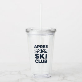 Copo De Acrílico Apres Ski Club Mountain Logo - Custom Mens Winter 
