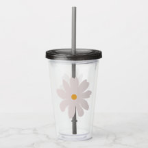 Aquarela floral Acrílico Tumbler