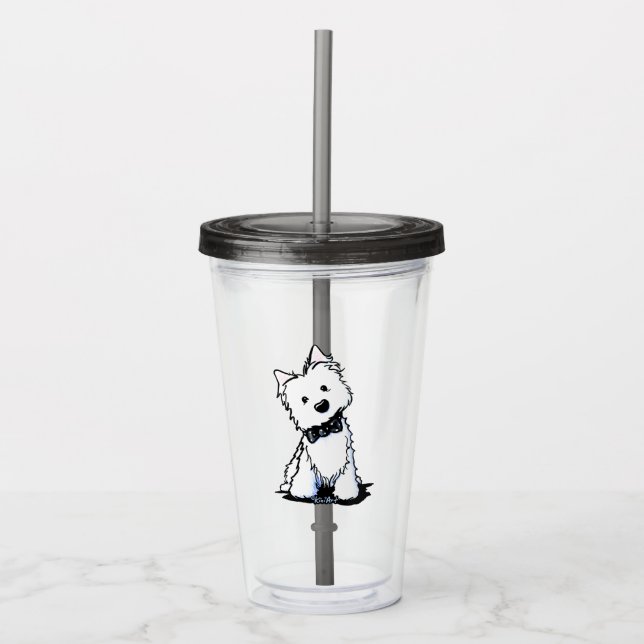 Copo De Acrílico Arco Tie Westie Boy Acrylic Tumbler (Frente)