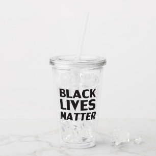 Copo De Acrílico As letras negras "Black Livres Matter" são claras