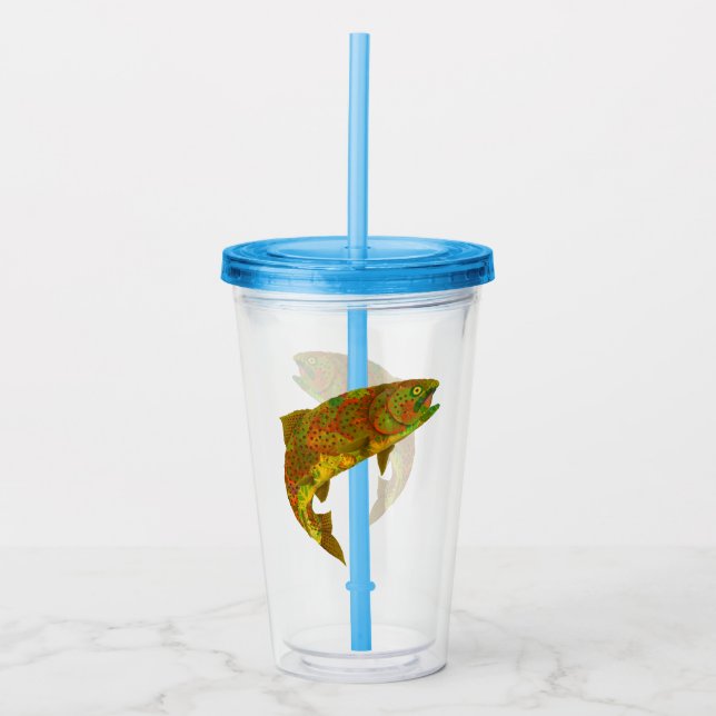 Copo De Acrílico Aspen Leaf Arco-Íris 6 (Frente)