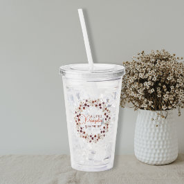 Copo De Acrílico Autumn Floral A Little Pumpkin Baby Shower