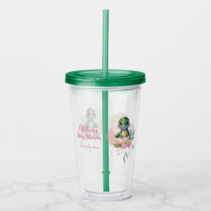 Copo De Acrílico Baby Alligator Hatching Floral