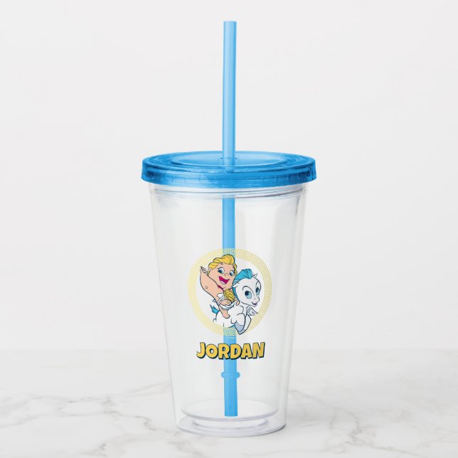 Copo De Acrílico Baby Hercules Riding Pegasus Acrylic Tumbler (Frente)