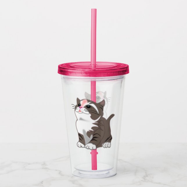 Copo De Acrílico Baby Kitten Acrylic Tumbler (Frente)