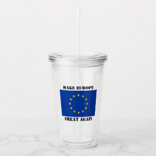Copo De Acrílico Bandeira da União Europeia