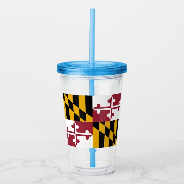 Copo De Acrílico Bandeira de Maryland (Frente)