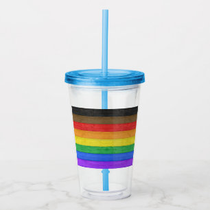 Copo De Acrílico Bandeira do orgulho gay inclusivo de SlipperyJoe t
